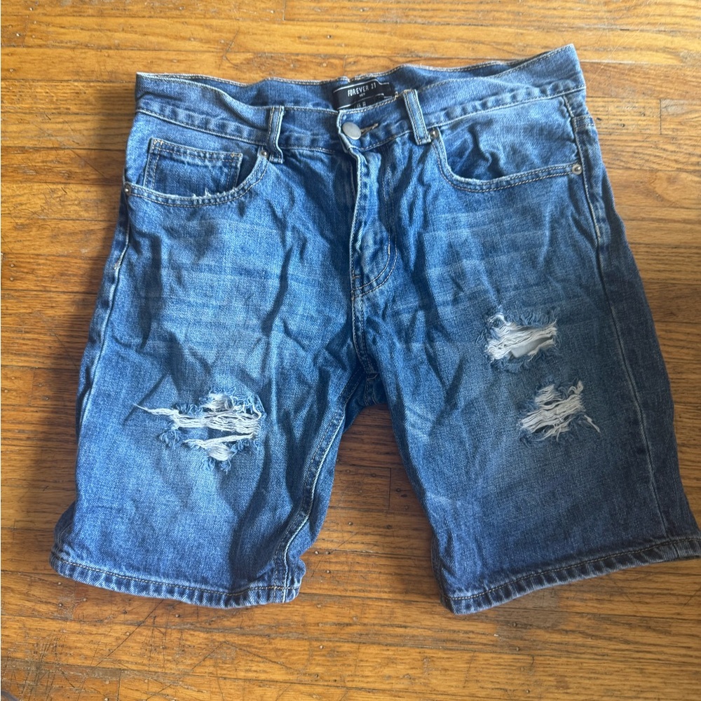 Distressed forever 21 shorts
